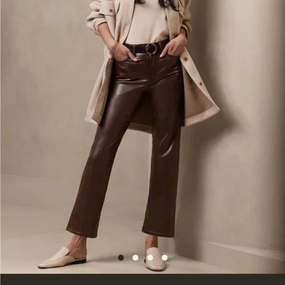 NEW/NEVER WORN  with tags  Banana Republic cropped vegan leather pants